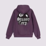 Stussy 8 Ball Corp Hoodie Purple