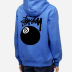 Stussy 8 Ball Hoodie Blue Back