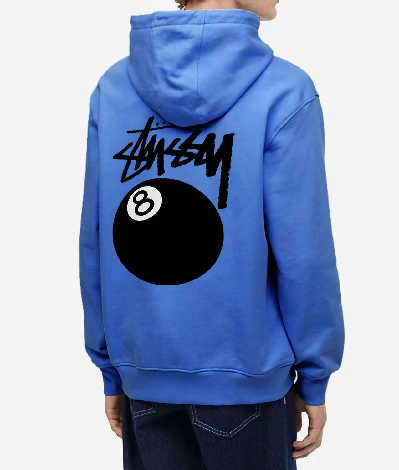 Stussy 8 Ball Hoodie Blue Back