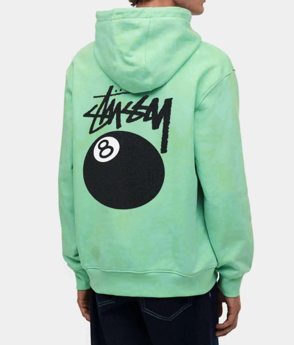 Stussy 8 Ball Hoodie Green Back
