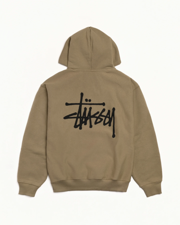 Stussy Basic Hoodie Army Back