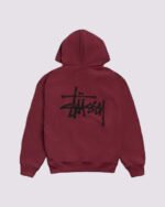 Stussy Basic Hoodie Dark Maroon