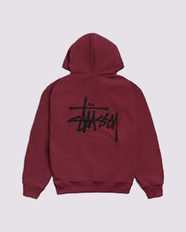 Stussy Basic Hoodie Dark Maroon