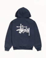 Stussy Basic Hoodie Navy Back