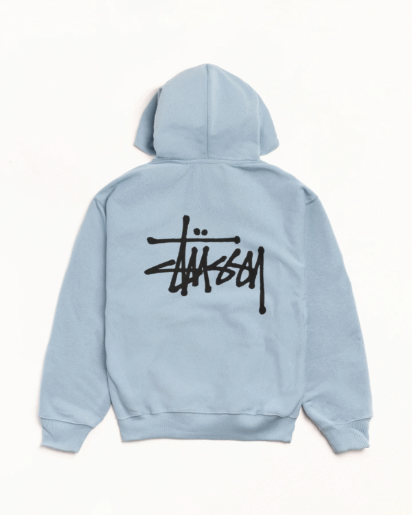 Stussy Basic Hoodie Slate Back