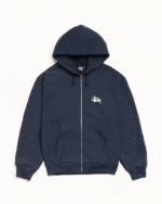 Stussy Basic Zip-Up Hoodie Navy