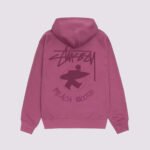 Stussy Beach Roots Zipper Hoodie Berry