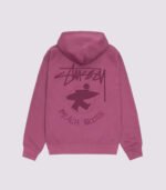 Stussy Beach Roots Zipper Hoodie Berry