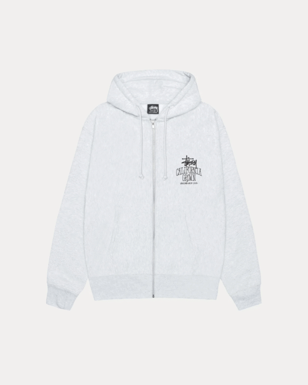 Stussy Cali Gown Zip Hoodie Ash Heather