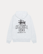 Stussy Cali Gown Zip Hoodie Ash Heather Back