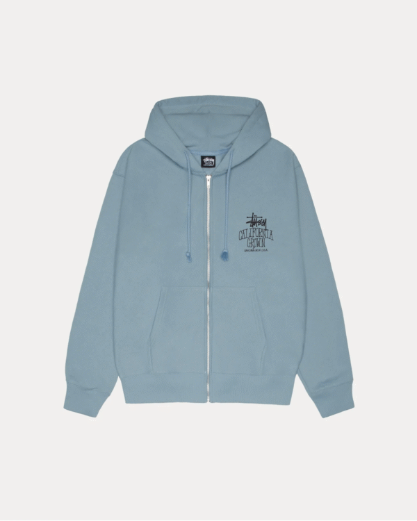 Stussy Cali Gown Zip Hoodie Slate