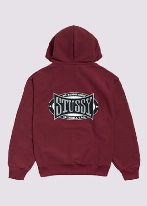 Stussy Champion Oval Zip-Up Hoodie Back