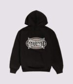 Stussy Champion Oval Zip-Up Hoodie Black Back
