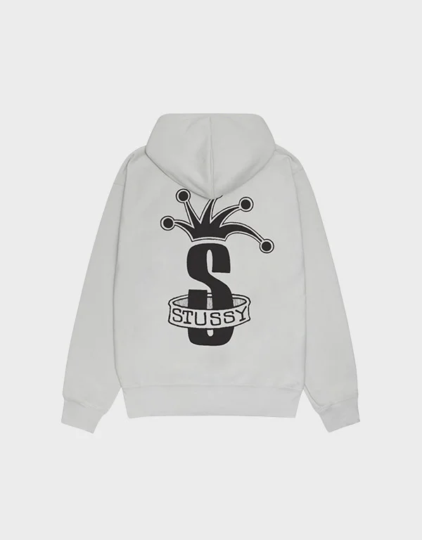 Stussy Crown Band Zip Hoodie Ash Grey Back