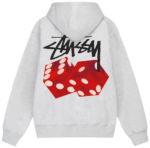 Stussy Diced Out Hoodie Ash Heather Back