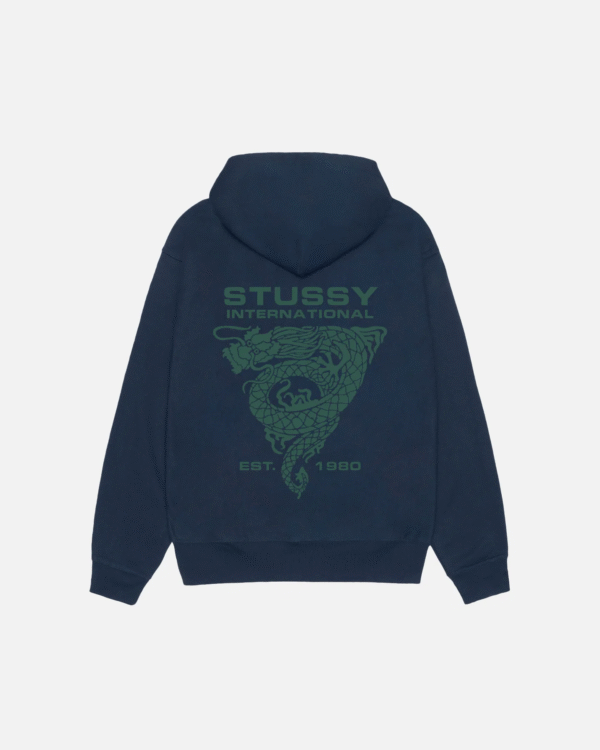 Stussy Dragon Hoodie Navy Back