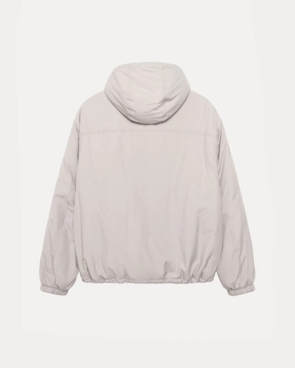 Stussy Insulated Hodded Jacket Grey Back