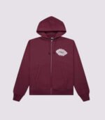 Stussy Mantra Zipper Hoodie Burgundy Front