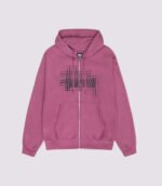 Stussy Refracted Zipper Hoodie Berry