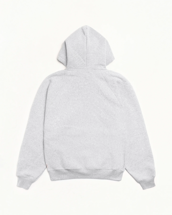 Stussy Relexed Hoodie Ash Heather Back