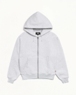 Stussy Relexed Zip-Up Hoodie Ash Heather