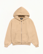 Stussy Relexed Zip-Up Hoodie Khaki