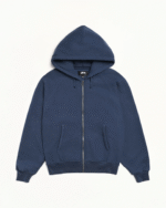 Stussy Relexed Zip-Up Hoodie Navy