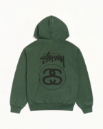 Stussy Stock Link Pigment Hoodie Green Back