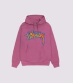 Stussy Thermal Stock Hoodie Berry
