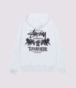 Stussy Tough Gear International Hoodie Ash Heather