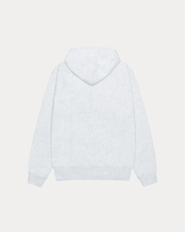 Stussy Worldwide Dot Hoodie Ash Heather Back