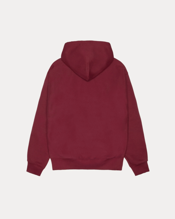 Stussy Worldwide Dot Hoodie Wine Back