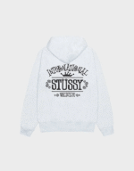 Stussy Worldwide Zipper Hoodie Ash Heather