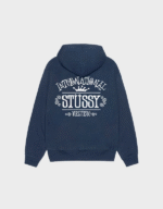 Stussy Worldwide Zipper Hoodie Navy