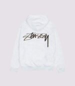 Stussy X Our Legacy OI Drop Shadoq Hoodie Ash Heather Back