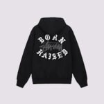 Stussy and Born Raised Logo Zip Hoodie Back