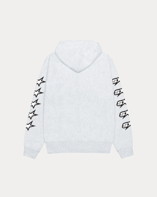 Stusy Speedway Zip Hoodie Ash Heather Back