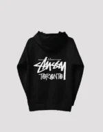stusy toronto hoodie black