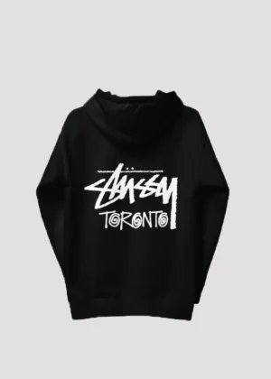 stusy toronto hoodie black