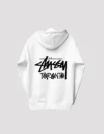 stusy toronto hoodie white