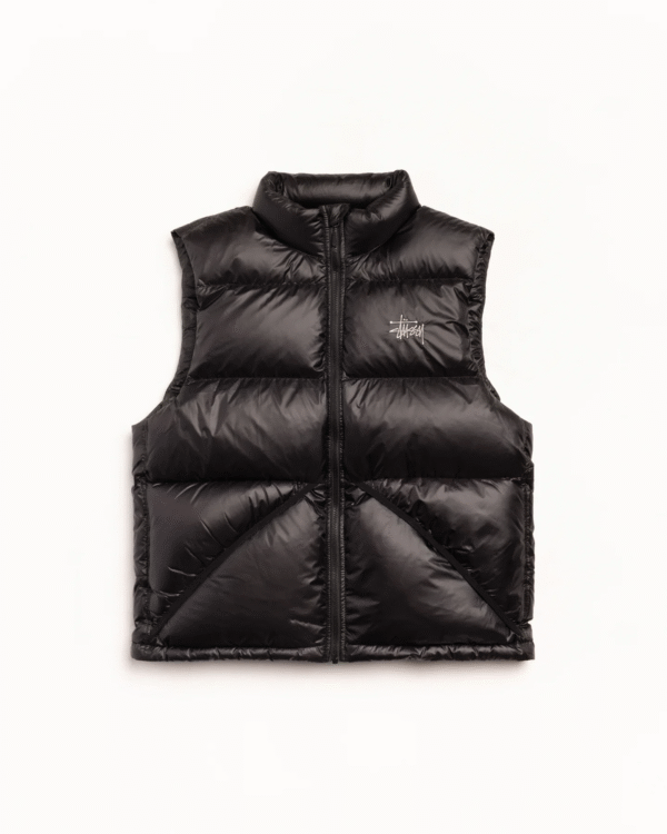Stussy Micro Ripstop Down Puffer Vest Black