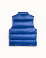 Micro Ripstop Down Puffer Vest Blue Back