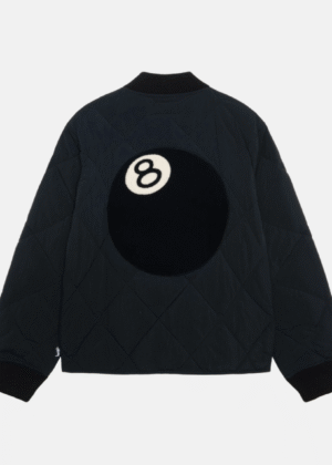 Stussy 8 Ball Nylon Quilted Liner Jacket Back