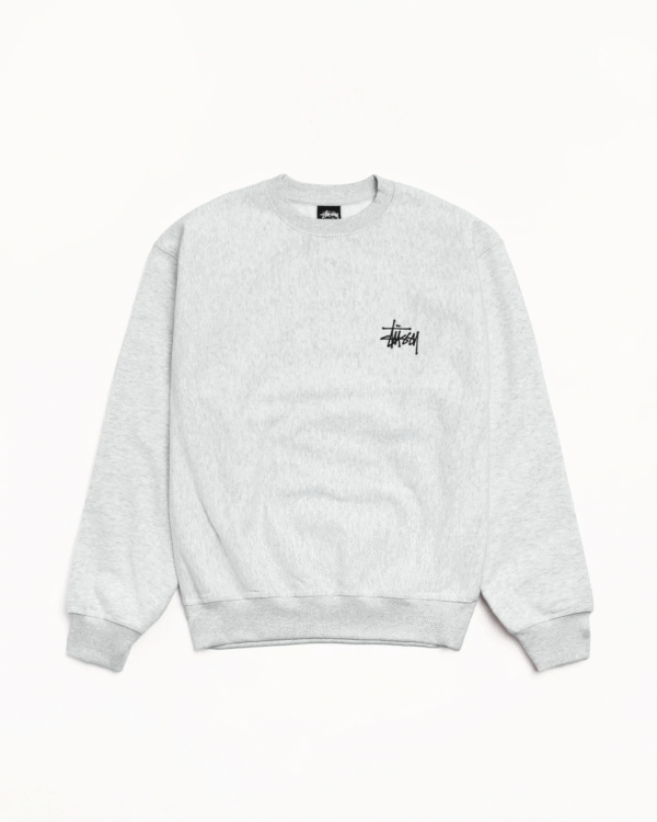 Stussy Basic Stussy Crew Sweatshirt Ash Heather