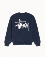 Stussy Basic Stussy Crew Sweatshirt Navy Back