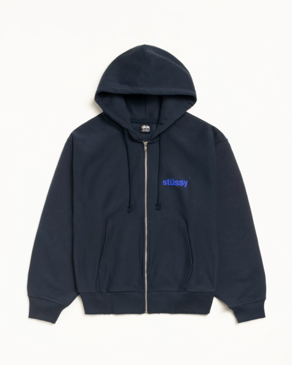 Stussy Built Tough Zip Hoodie Navy