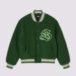 Stussy Casentino Wool Varsity Jacket FW22 Green