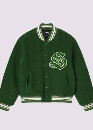 Stussy Casentino Wool Varsity Jacket FW22 Green