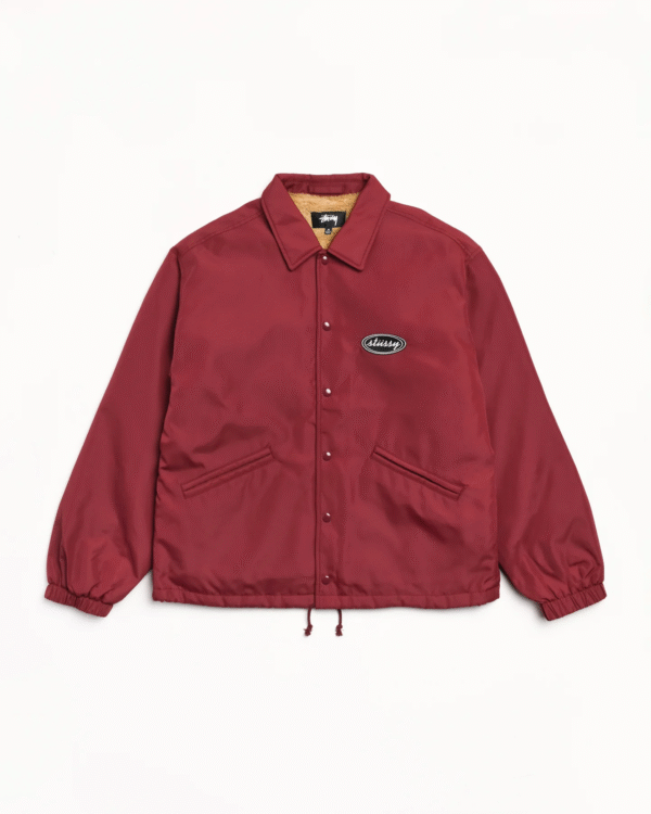 Stussy Coaches Jacket Burgundy