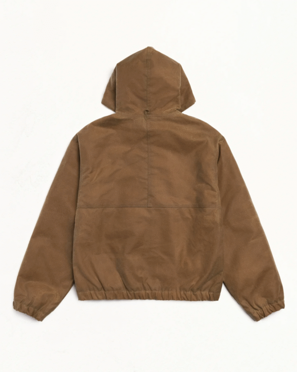 Stussy Cotton Work Hooded Jacket Back Khaki